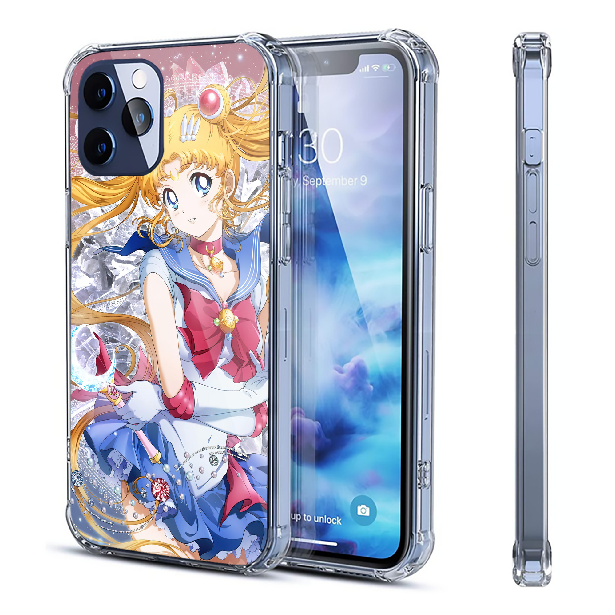 （画像用） 美少女戦士セーラームーン Sailor Moon 【iPhone 12シリーズ対応】透明スマホケース（クリアソフトケース）